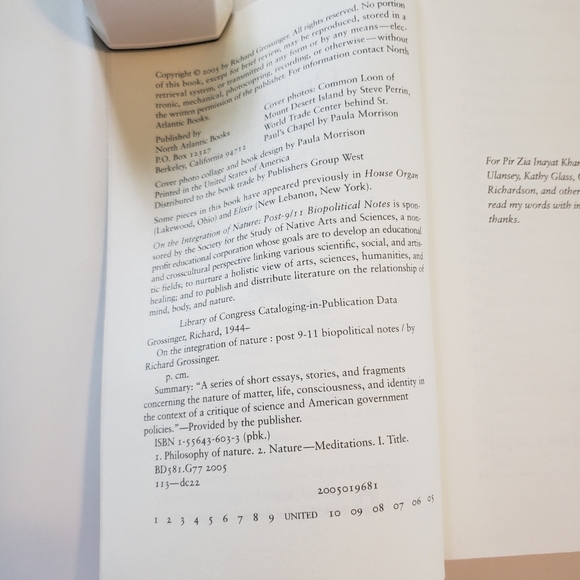 On the Integration of Nature Post 9-11 Biopolitical Notes Richard Grossinger - Picture 11 of 16